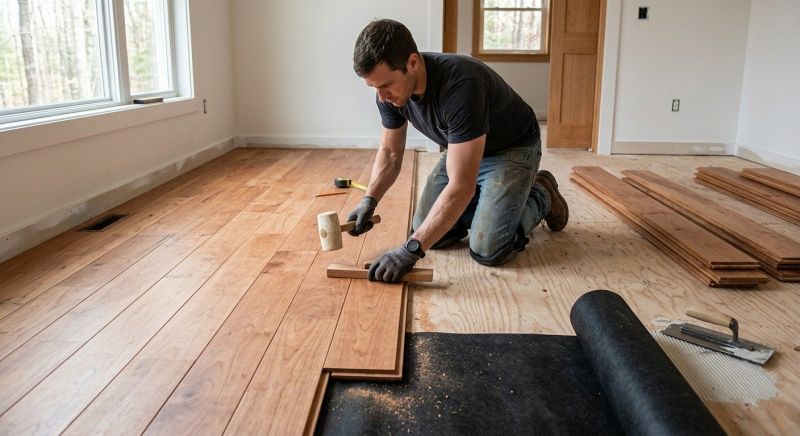 Cherry Floor Installation in Reston, VA