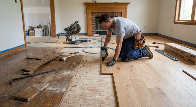 Oak Floor Installation in Clinton, MD