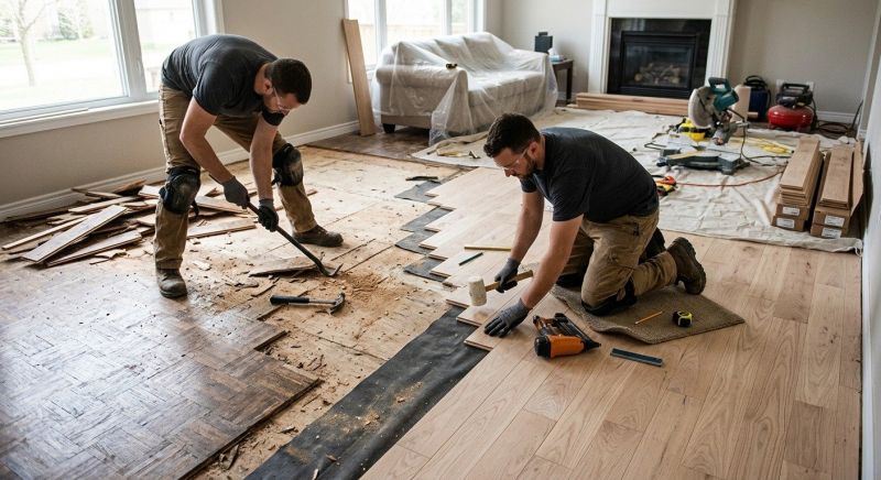Wood Floor Replacement in Triangle, VA